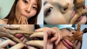 れなちゃんがM男人形を唾液たっぷり舐めまわす